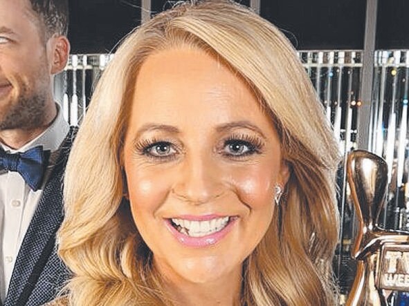 Andy Lee, Hamish Blake, Carrie Bickmore and Scott Cam all gearing up for the Logies. Shot at Club 23 Crown Towers [ESSENTIAL CREDIT!]. Picture: Alex Coppel.