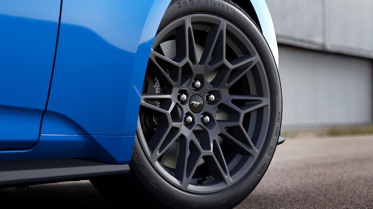 Brembo brakes are standard on the Ford Mustang GT.