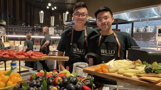 Andy Tran and Oliver Nguyen at Willo Restaurant and Bar at Parramatta at the venue's opening night in May 2022.