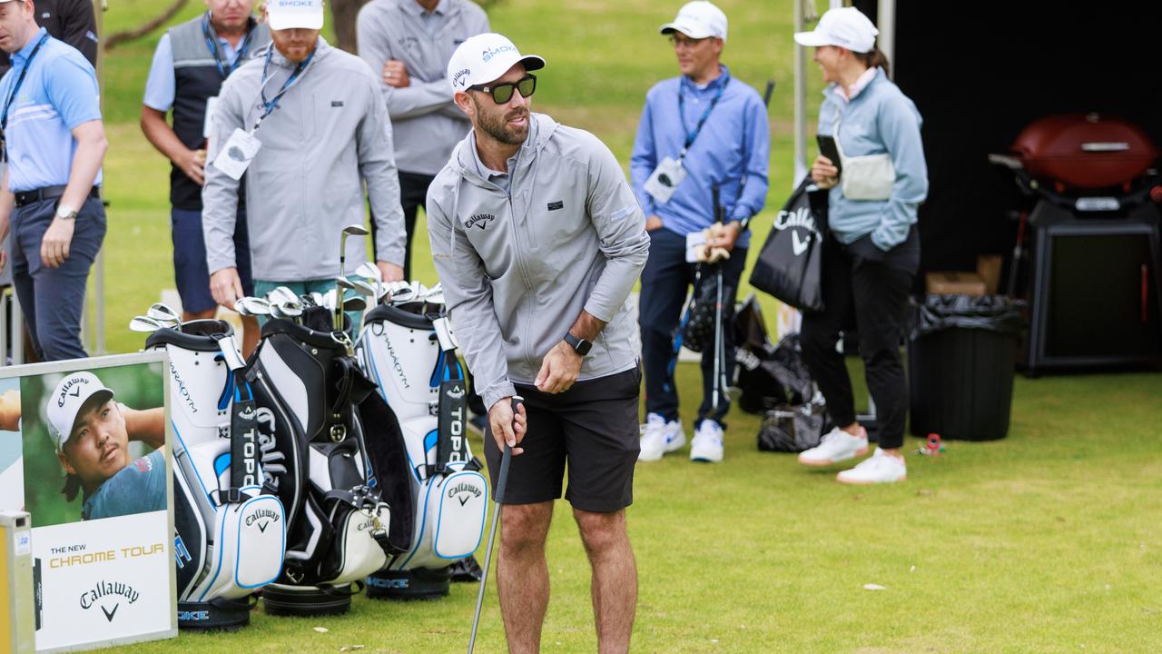 Glenn Maxwell during a Callaway golf launch at Sandy Golf Links in Cheltenham. Aaron Francis / Herald Sun