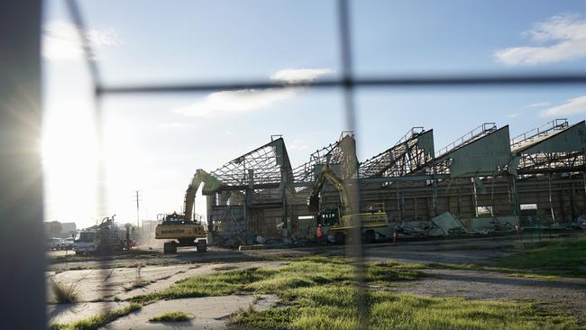 Protesters had tried in vain to save Shed 26. Picture: AAP/Mike Burton