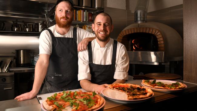 Pizza chef Jake Houghton and head chef Mike Proud of Stem. Picture: Tricia Watkinson