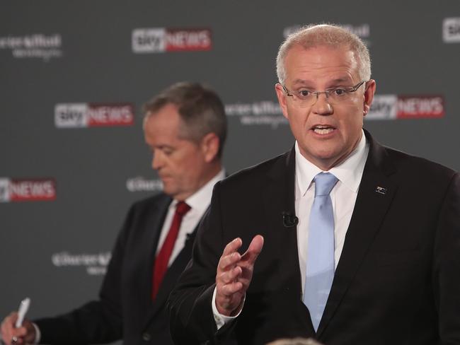 Scott Morrison was first to speak after winning a coin toss. Picture: Kym Smith/News Corp Australia