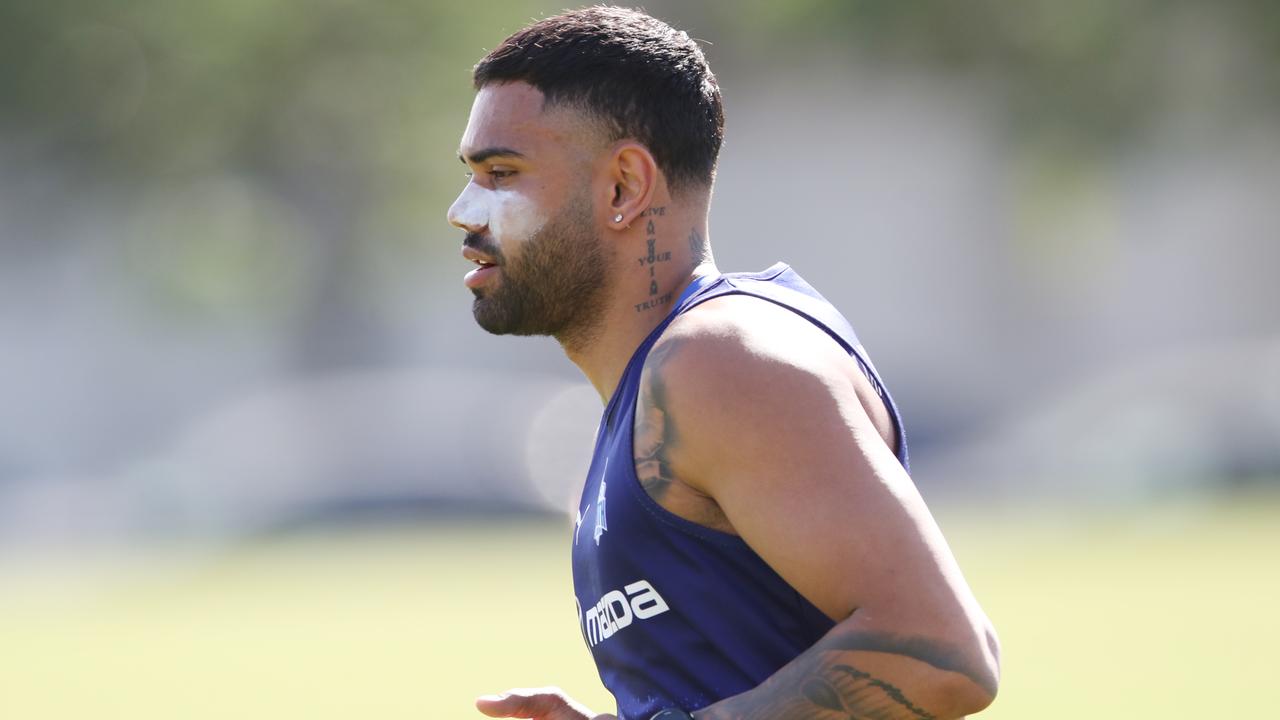 North Melbourne assistant coach Jed Adcock says the club’s coaches are not planning for Tarryn Thomas to play in 2024. Picture: David Crosling