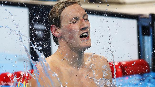 Australia's Mack Horton wins the men’s 400m final. Picture. Phil Hillyard