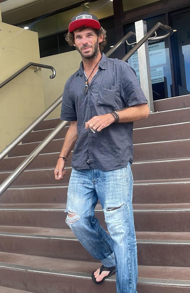 Joshua Brad Burdon leaving Mackay courthouse on August 8 after being sentenced for public nuisance. Photo: Zoe Devenport