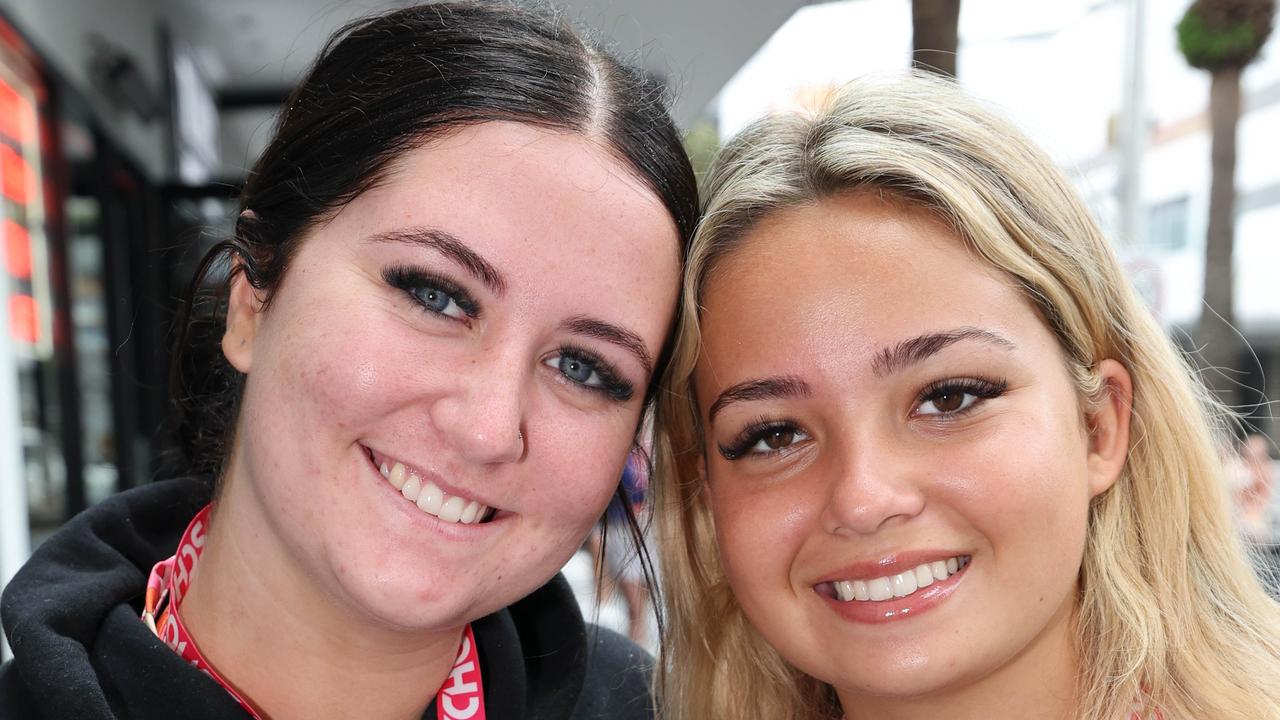 Schoolies in Surfers Paradise 2024 Gallery..Maya Doherty, Demi Braden. Picture Glenn Hampson