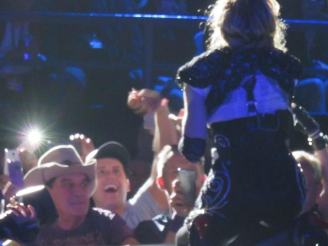 Madonna chats to Molly Meldrum. Picture by Mike Devery