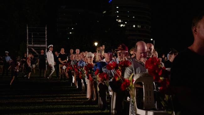 109 years after the Gallipoli landings, Territorians gather in Darwin City to reflect on Anzac Day. Picture: Pema Tamang Pakhrin