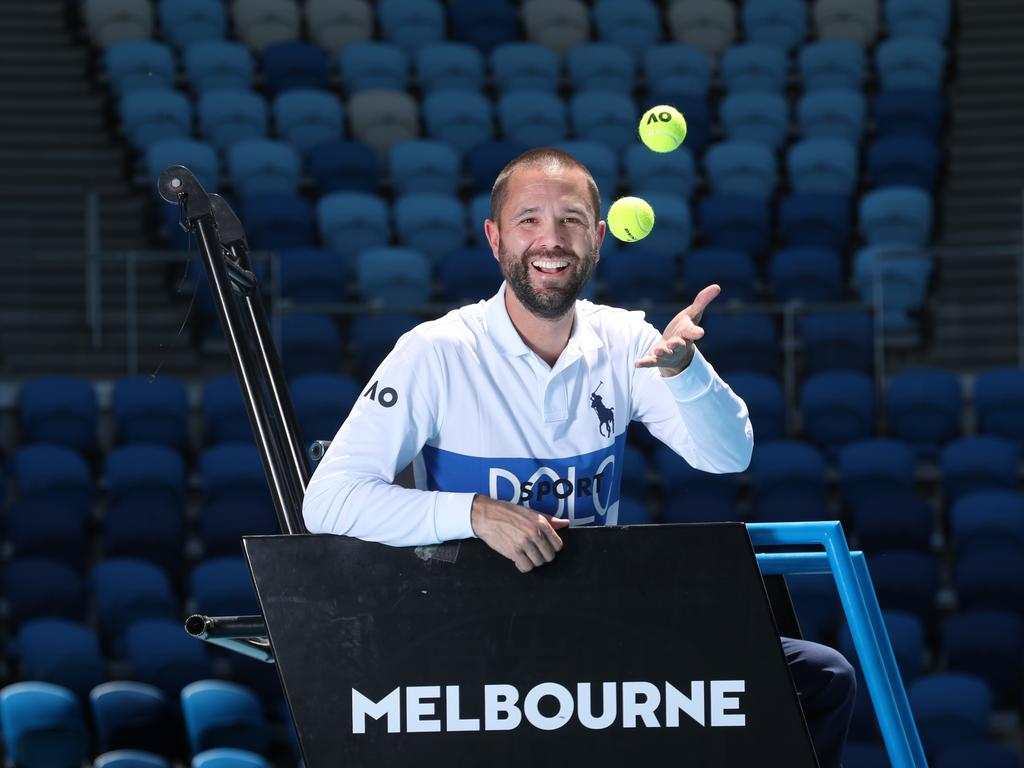 International tennis umpire Tom Sweeney is about to officiate his 23rd Australian Open. Picture: David Crosling