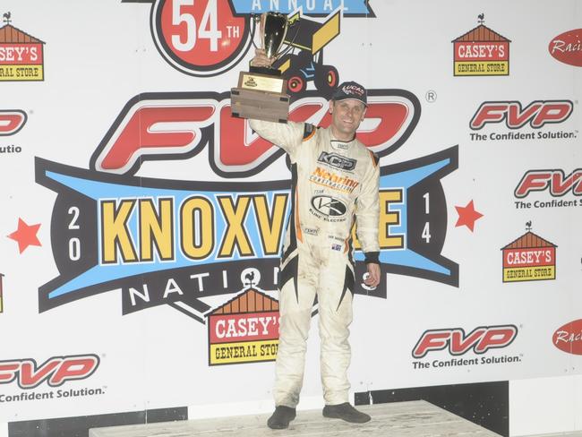 Ian Madsen in the USA after winning Knoxville, in 2014.