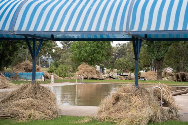 Huge storms late Sunday caused a massive flash flood in the middle of the night in Eugowra, with houses washed off their foundations, and cars and other items strewn though the town. Picture: Chris Watson/Farmpix Photography