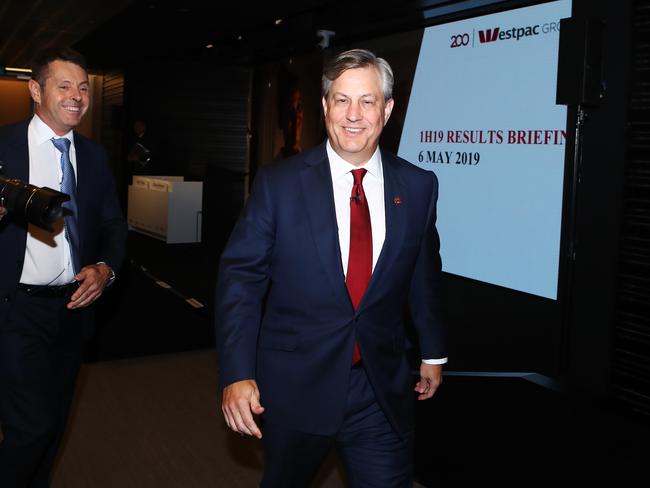 06/05/2019: Westpac CEO Brian Hartzer announced a "disappointing" $3.3 billion result in Sydney on Monday. The bank's net profit has dropped by 22%. Hollie Adams/The Australian