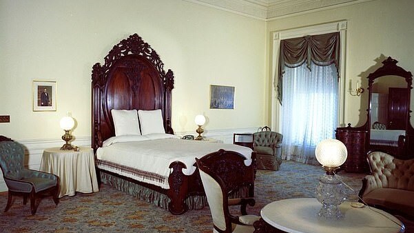 The Lincoln Bedroom in the White House, where John F. Kennedy is said to have invited Diana de Vegh when wife Jackie was away. Picture: John F. Kennedy Presidential Library and Museum