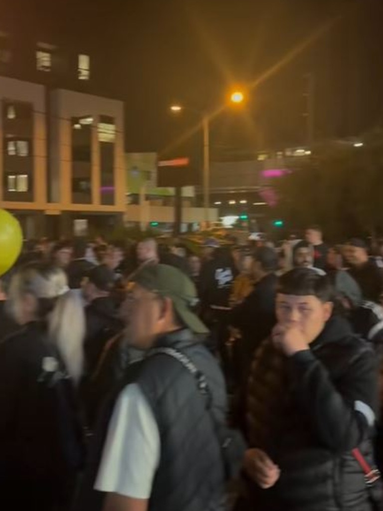 People were lining up 30 minutes before the 5.40pm opening. Picture: TiKTok/@melanie__files