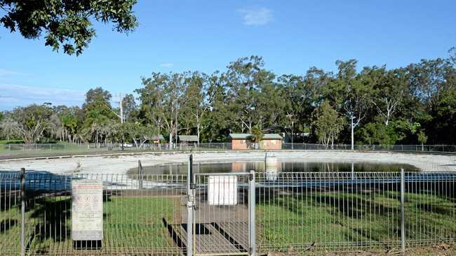 The Lismore Lake Pool which is almost empty and not being used at present. Picture: Marc Stapelberg