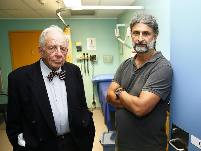 Emeritus Consultant and paediatric orthopaedic surgeon Dr John Stephen has been a vocal critic of the agreement to share the service with Westmead while paediatric ICU specialist and anaesthetist Dr John Awad (left) had not waded into the issue until now.