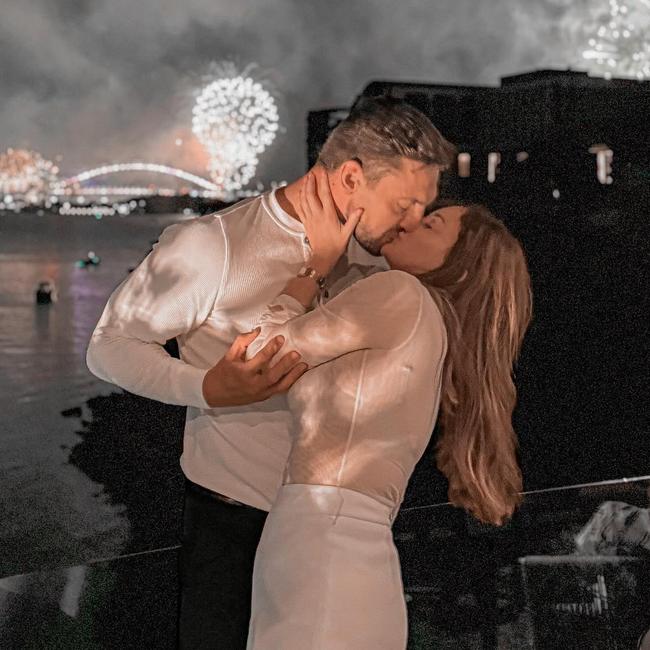The couple celebrating New Year’s Eve at their Point Piper mansion.