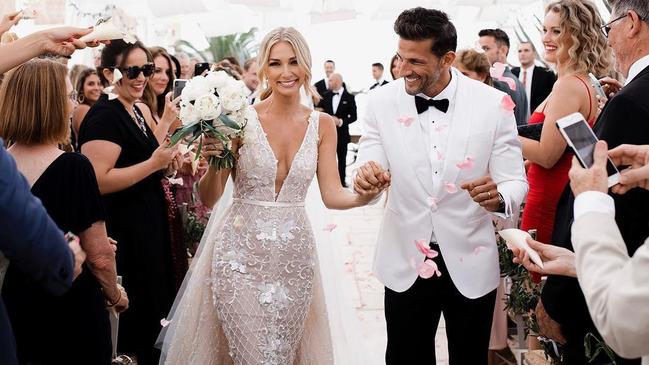 The couple married in a lavish ceremony and holiday with family and friends in Italy. Picture: Instagram