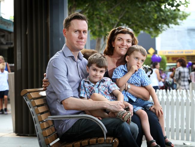 Local residents Jason Groarke and Marisa Magiros with their children Will (4) and Jack (2) / Picture: Richard Dobson