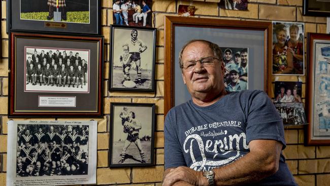 NRL legend Tommy Raudonikis at his Paradise Point home. Photo: Jerad Williams