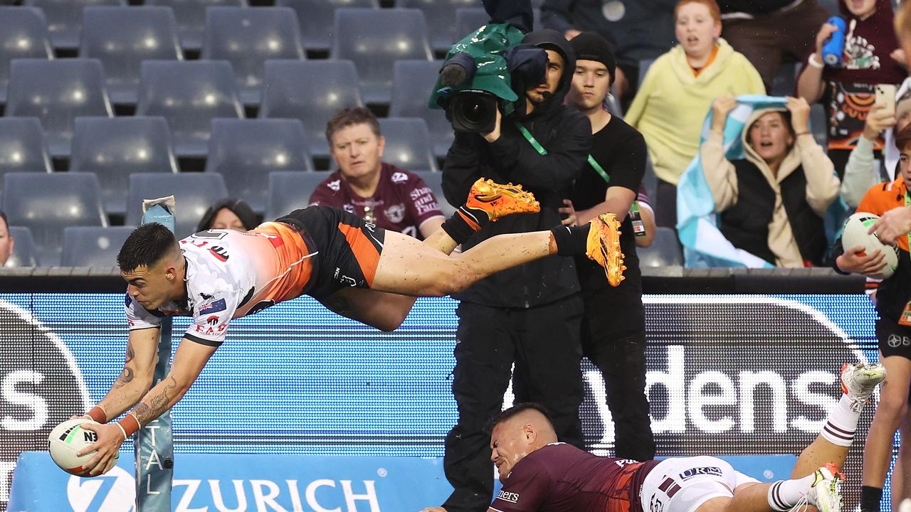 Charlie Staines will stay on the wing for the game against Penrith. Picture: Mark Kolbe/Getty Images