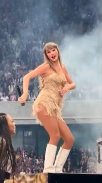 Taylor Swift's 'cringy' dance moves mocked during 'Eras' tour