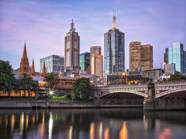 Melbourne city view from Southbank, across the Yarra River.Escape 5 May 2024Travel CV - Dylan AlcottPhoto: iStock