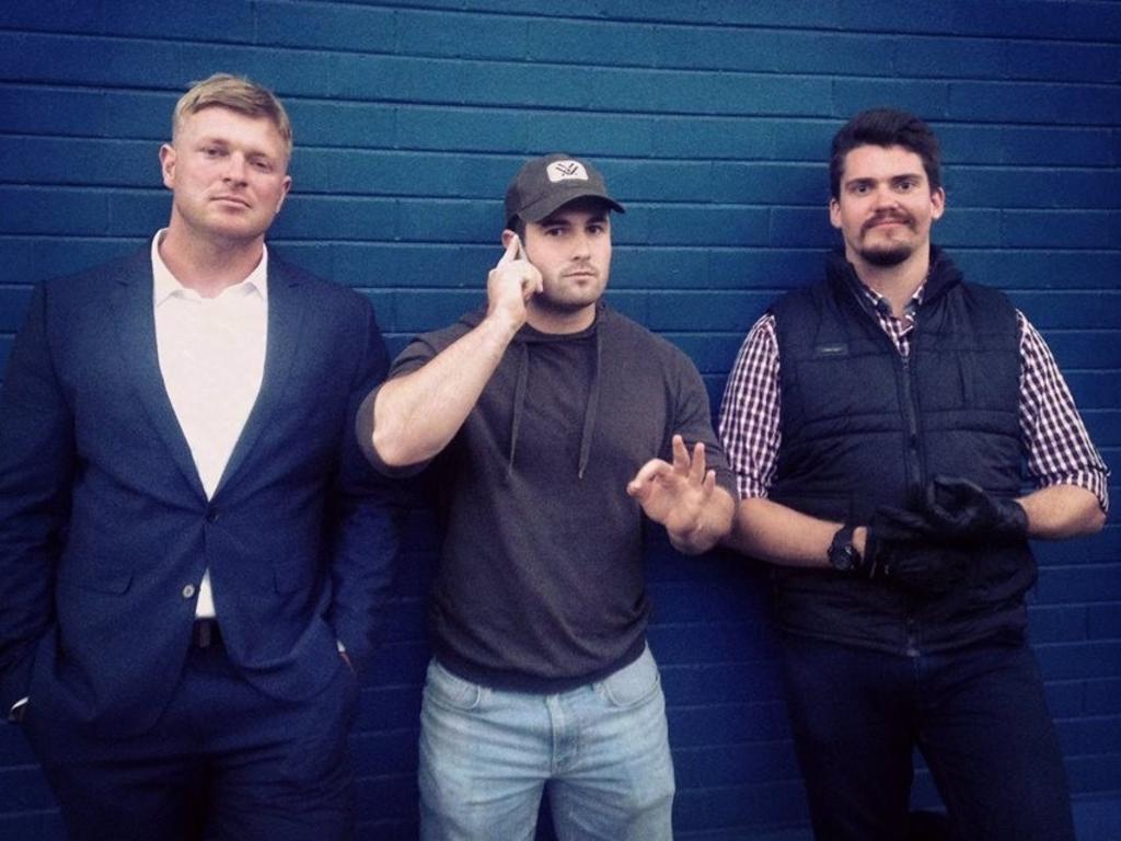 Blair Cottrell, Thomas Sewell, Stuart von Moger, pictured together in 2018. Picture: Supplied