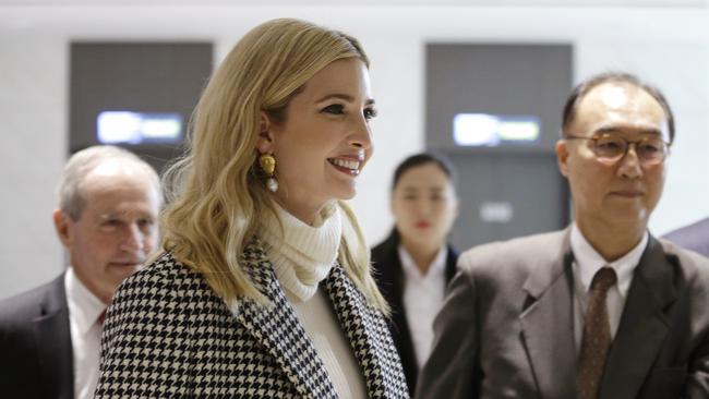 Ivanka Trump, the daughter of US President Donald Trump, arrives at Incheon International Airport ahead of Sunday’s Winter Olympics Closing Ceremony. Photo: AP