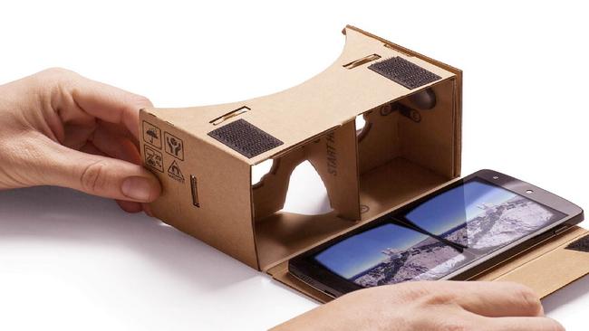 Almost real ... The Google Cardboard virtual reality viewer.