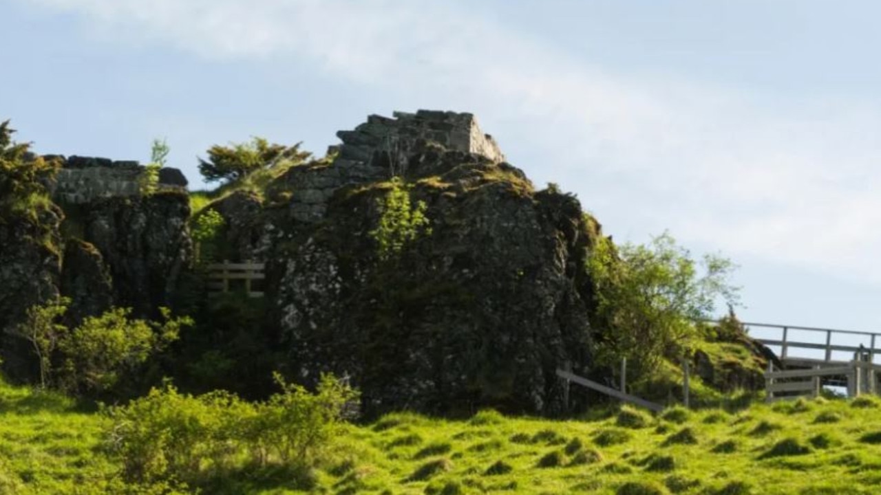 The castle's ruins in Trondheim, in central Norway