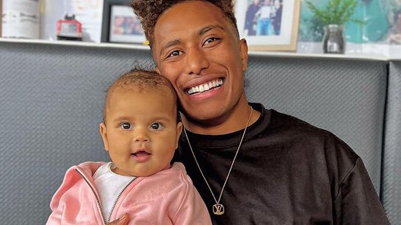 Former Rugby Sevens star Ellia Green with daughter, Waitui. Picture: IG/ElliaGreen