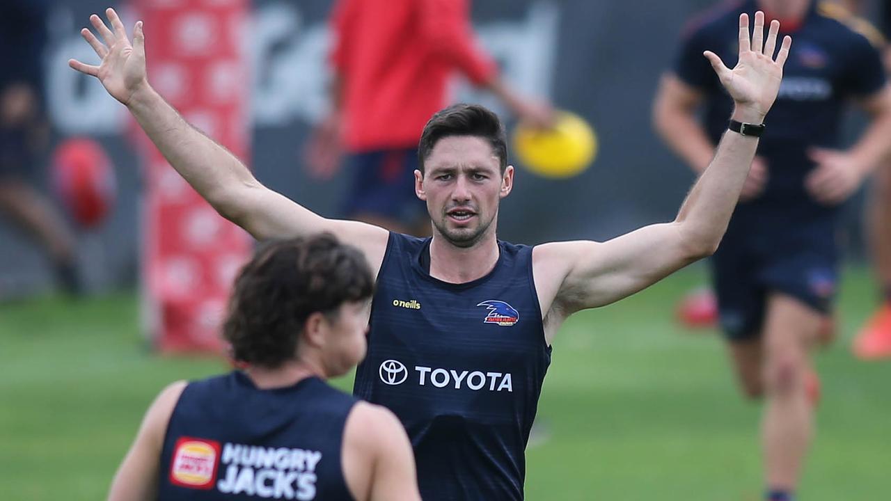 Chayce Jones at Crows training on Friday. Picture: Dean Martin