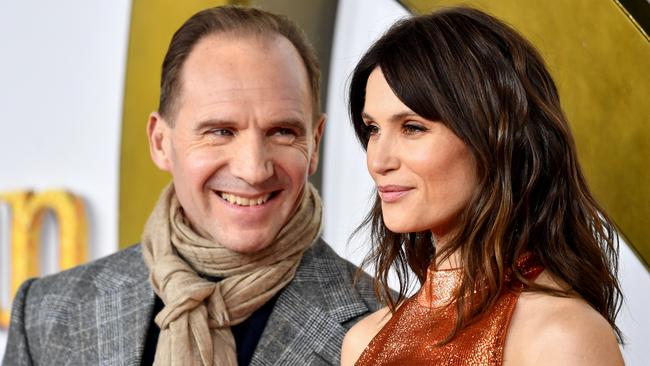 Ralph Fiennes and Gemma Arterton at the World Premiere of The King's Man in London last month. Picture: Gareth Cattermole/Gareth Cattermole/Getty Images for Disney