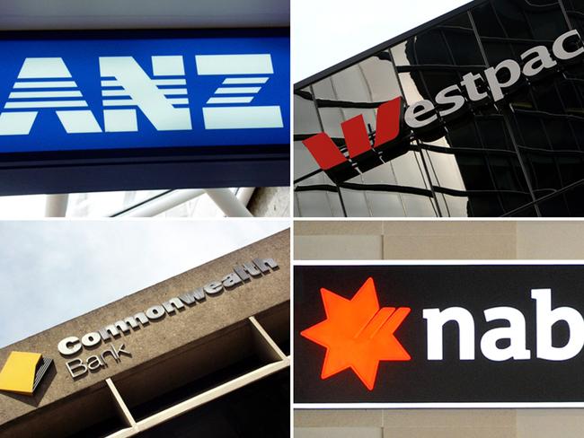 Australia's 'big four' banks ANZ, Westpac, the Commonwealth Bank and the National Australia Bank. Picture: AAP