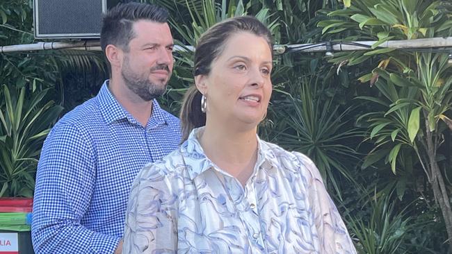 Major Events Minister Brent Potter (left) and NTMEC chief executive Suzana Bishop (right).