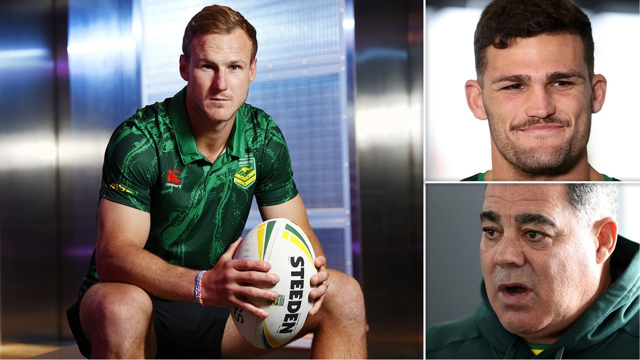 Daly Cherry-Evans, Nathan Cleary and Mal Meninga.