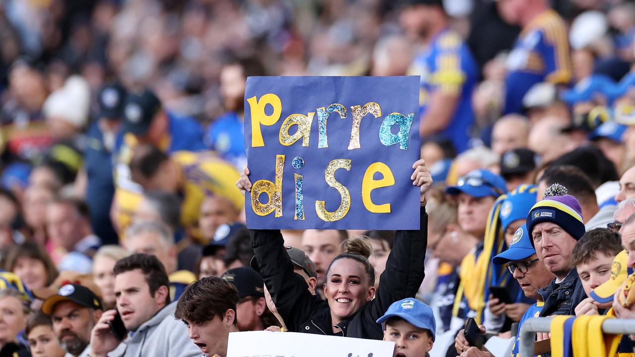 Eels fans descended on Accor Stadium en masse. Picture: Cameron Spencer/Getty Images