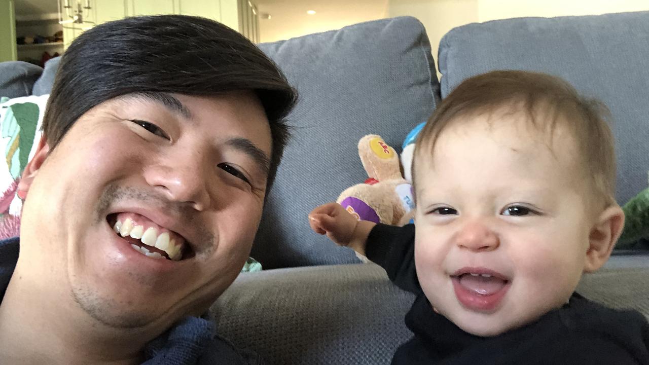 The Unilever employee took advantage of the generous policy after son Austin was born. Picture: Supplied