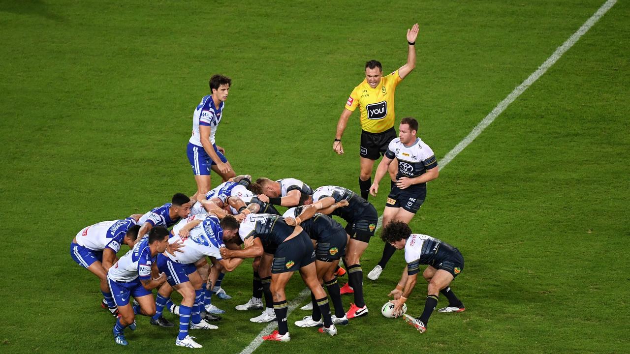 Scrums may look a little different this weekend. Digital image by Grant Trouville NRL Photos