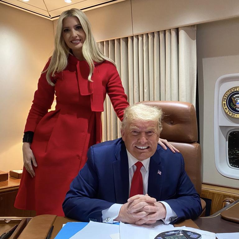 Ivanka Trump pictured with her father on the night before election day. Picture: Ivanka Trump/Twitter