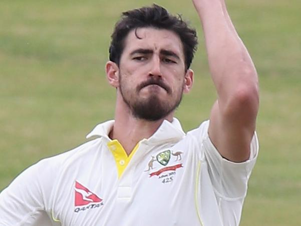 CHELMSFORD, ENGLAND - JULY 02: Mitchell Starc of Australia bowls during day two of the tour match between Essex and Australia at The Ford County Ground on July 2, 2015 in Chelmsford, England. (Photo by David Rogers/Getty Images)