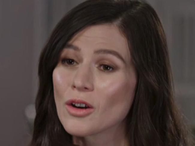 A screen-grab taken from the ABC's 7:30 program on Monday, December 17, 2018, of actor Yael Stone as she is interview during a segment which went to air on Monday, December 17,2018. (AAP Image/Supplied by ABC)  NO ARCHIVING, EDITORIAL USE ONLY NO ARCHIVING AAP IMAGE BEYOND 48 HOUR NEWS USAGE