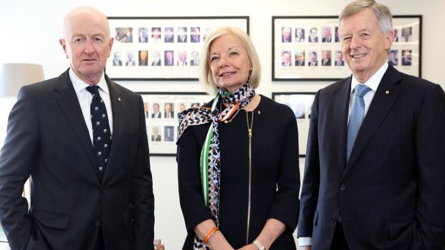 Glenn Stevens, Heather Ridout, and Paul McClintock.