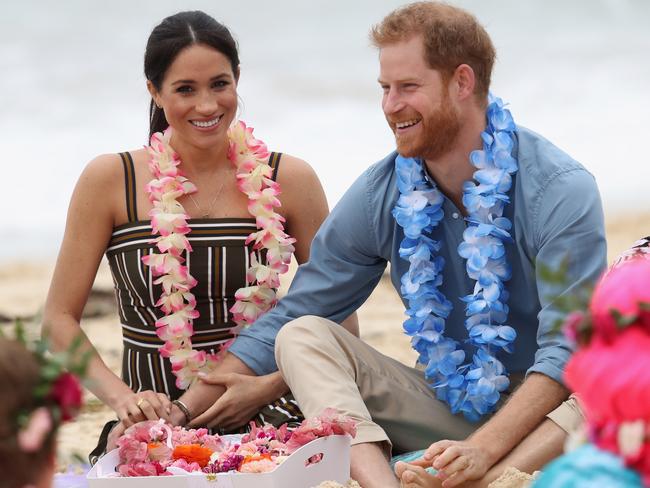 During a trip to South Bondi Beach during an official 16-day Autumn tour visiting cities in Australia, Fiji, Tonga and New Zealand. Picture: Getty Images