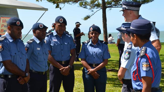 The Royal Papua New Guinea Constabulary Officer Cadet Placement Program concluded in Townsville on Friday. Picture: Natasha Emeck