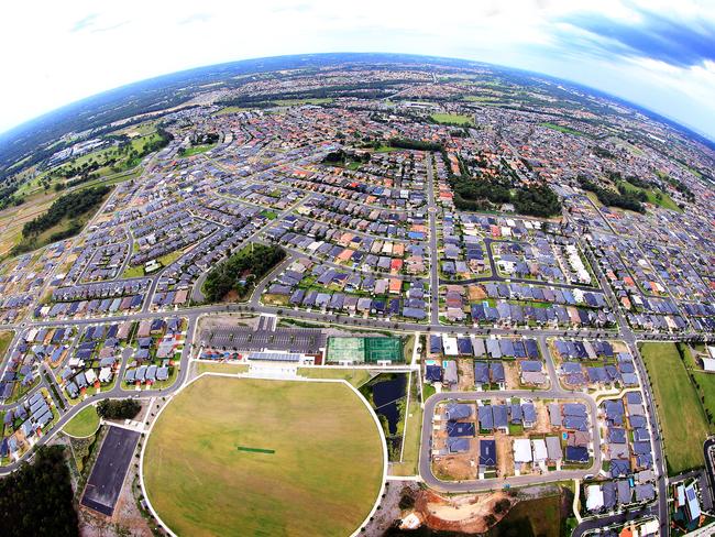 PEOPLE'S PLAN IMAGES Rouse Hill residential developments - Sydney urban sprawl aerial photographs.