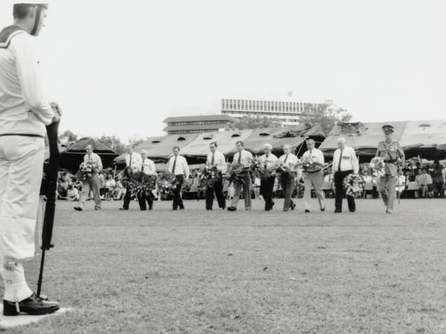 Cabinet papers 1992 – Wreath laying at the 50th anniversary of the Bombing of Darwin commemoration service.