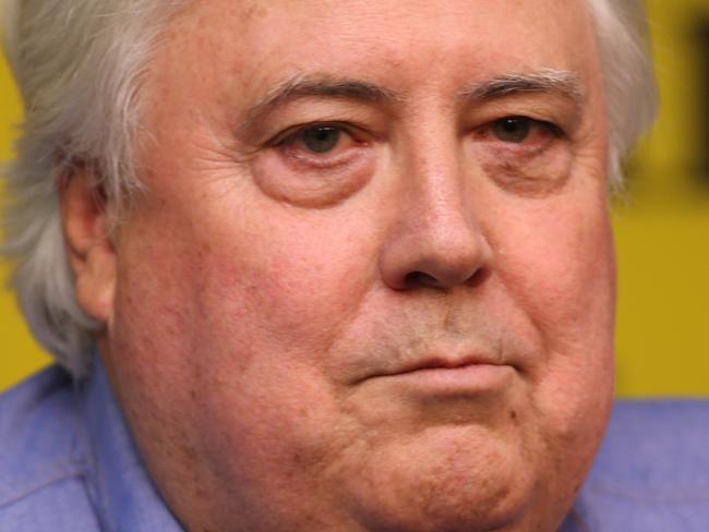 Clive Palmer speaking at a press conference in Brisbane. Pics Tara Croser.
